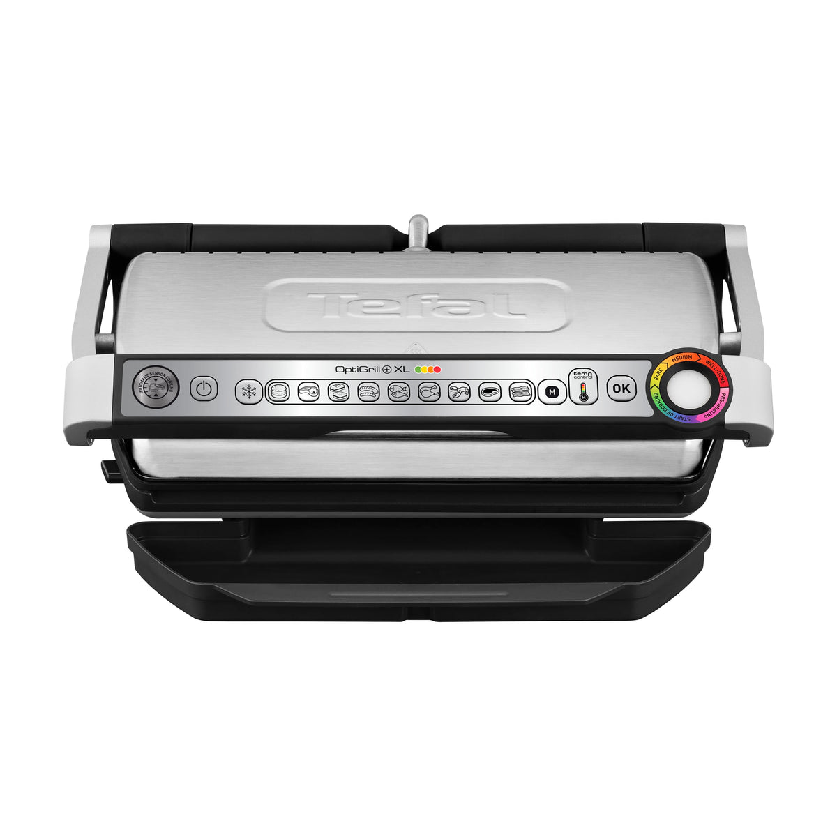 Grill de contacto Tefal OptiGrill+ XL GC722D16, 2000 W y placas desmontables