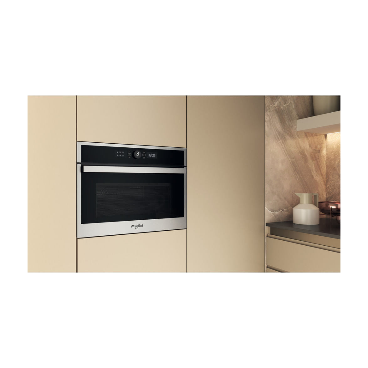 Microondas integrable Whirlpool WMW47HMX de 40 l con grill y aire forzado