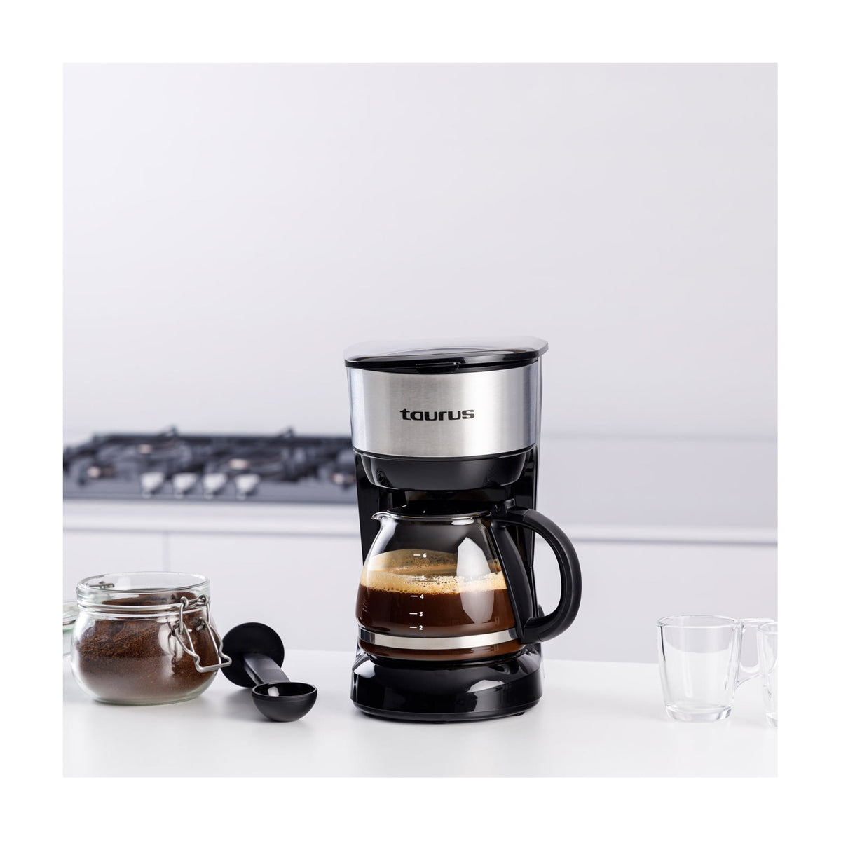Cafetera de goteo Taurus Verona 6 Inox, 600 W y 6 tazas