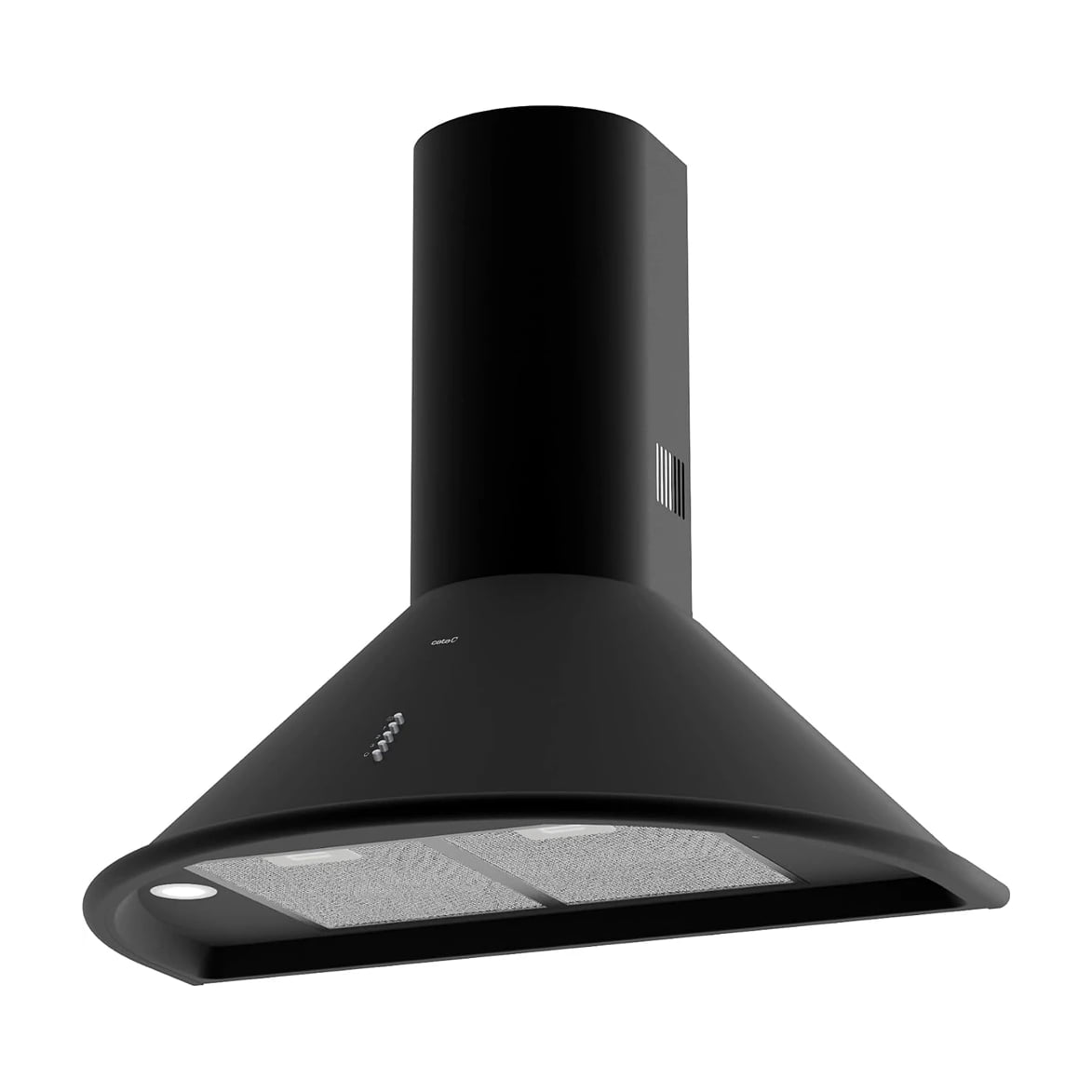 Campana decorativa Cata QA-7790 BK negra, 649 m³/h y 3 velocidades