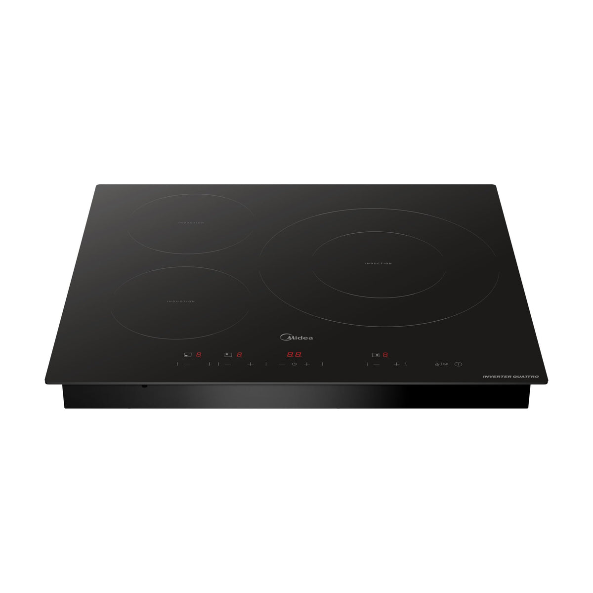 Placa de inducción Midea MIH740T467K0, 3 zonas y zona de 32 cm