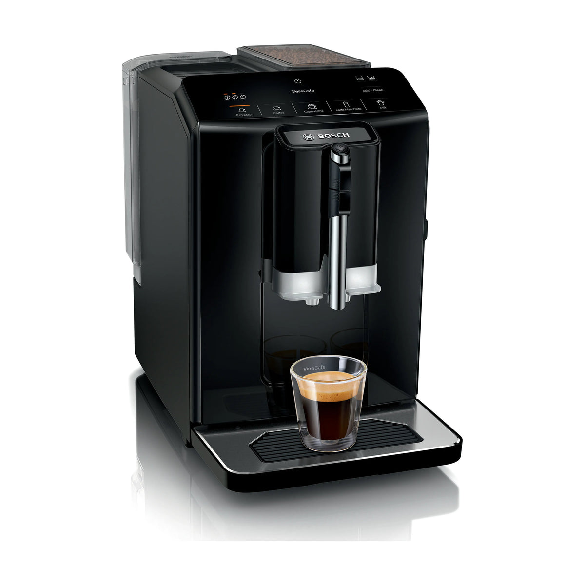 Cafetera superautomática Bosch TIE20119, 15 bares y molinillo cerámico