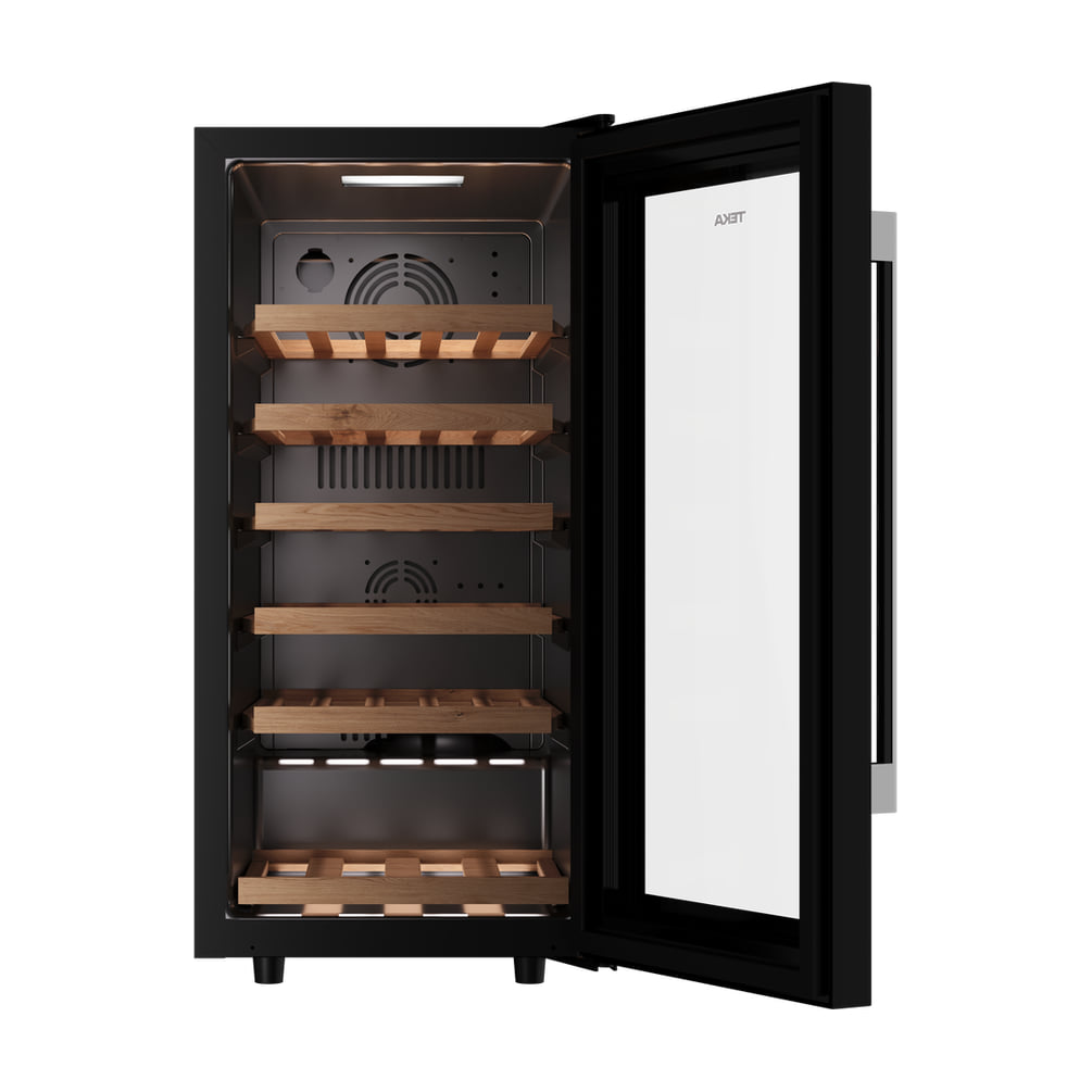 Vinoteca Teka RVF 10032 GBK, 32 botellas y cristal negro