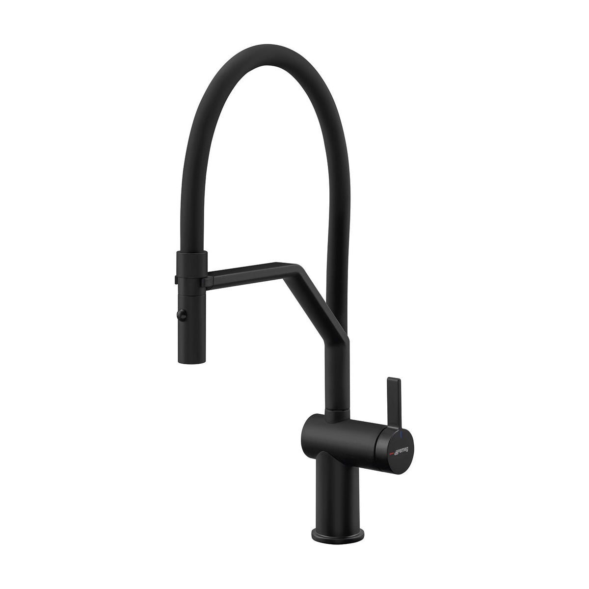 Grifo de cocina Smeg MID20MN monomando negro mate con doble chorro