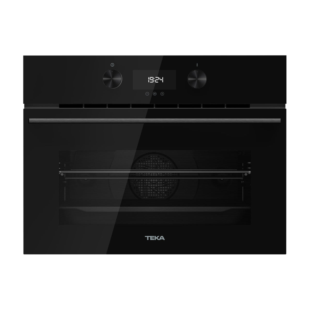 Horno compacto con microondas Teka HLC 8440 C FBK, 40 l, cristal negro