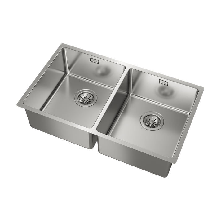 Fregadero Teka Be Linea RS15 2C 740, 2 cubetas, bajo encimera