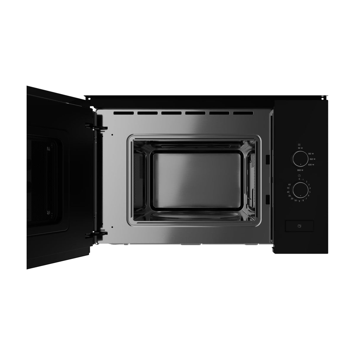 Microondas integrable Teka ML 820 FI BK de 20 l y 800 W, cristal negro