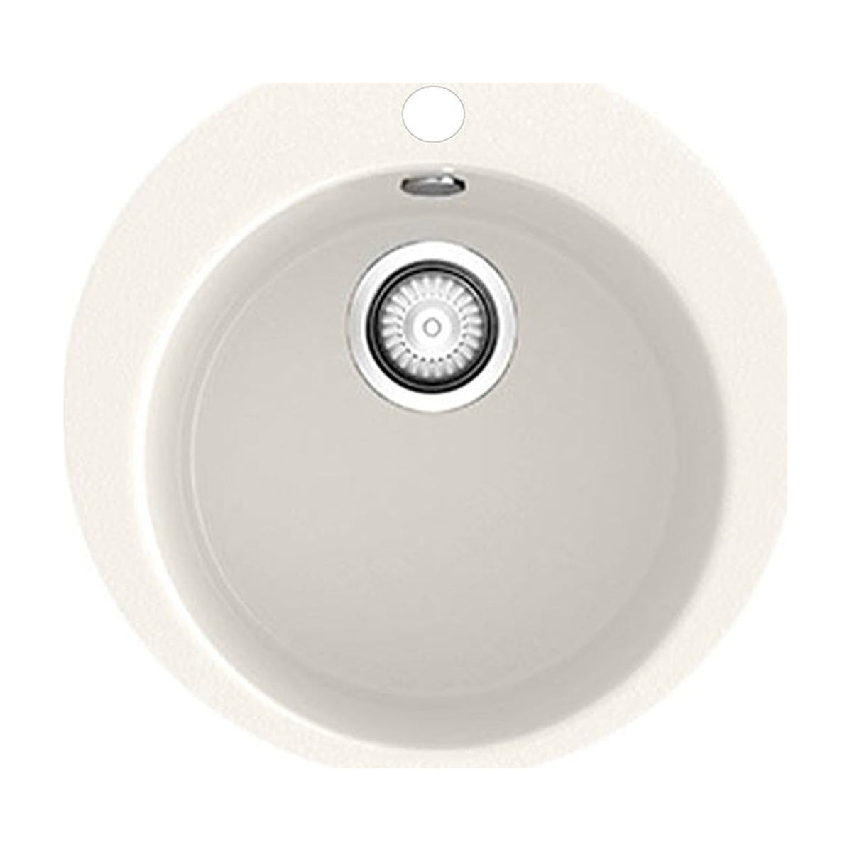 Fregadero de resina Poalgi Zafiro 104 blanco brillo, 1 cubeta