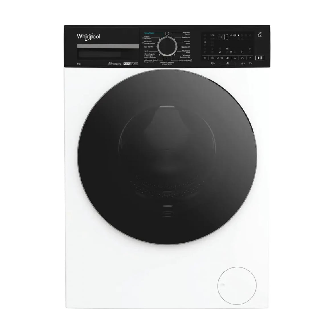 Lavadora Whirlpool WPM 87W ADS SPT de 8 kg y 1400 rpm