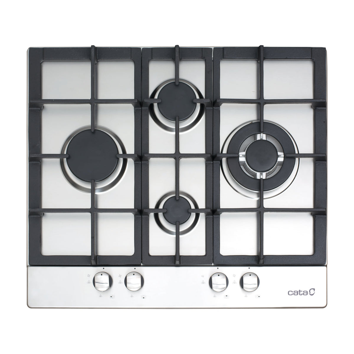 Placa de gas CATA LGD 631 X, 4 zonas y 58 cm, inox