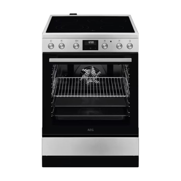 Cocina vitrocerámica AEG CCB6642CBM de 4 zonas y horno SteamBake de 73 l