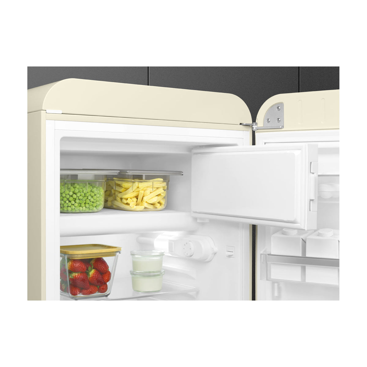 Frigorífico de una puerta Smeg FAB10RCR6, 122 l, crema