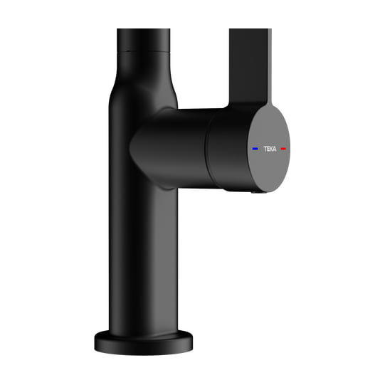 Grifo de cocina Teka Oval 938 monomando extraíble negro