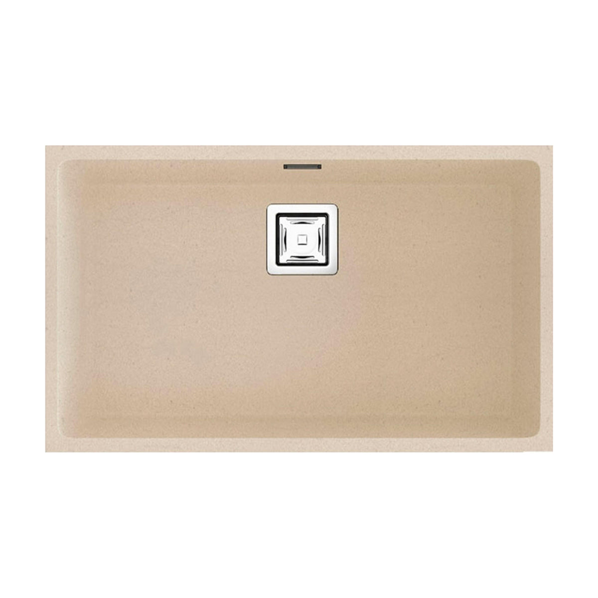 Fregadero Poalgi Zie 70 Hekla de una cubeta, bajo encimera, beige