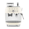 Cafetera espresso Smeg EGF03CREU con molinillo integrado, color crema