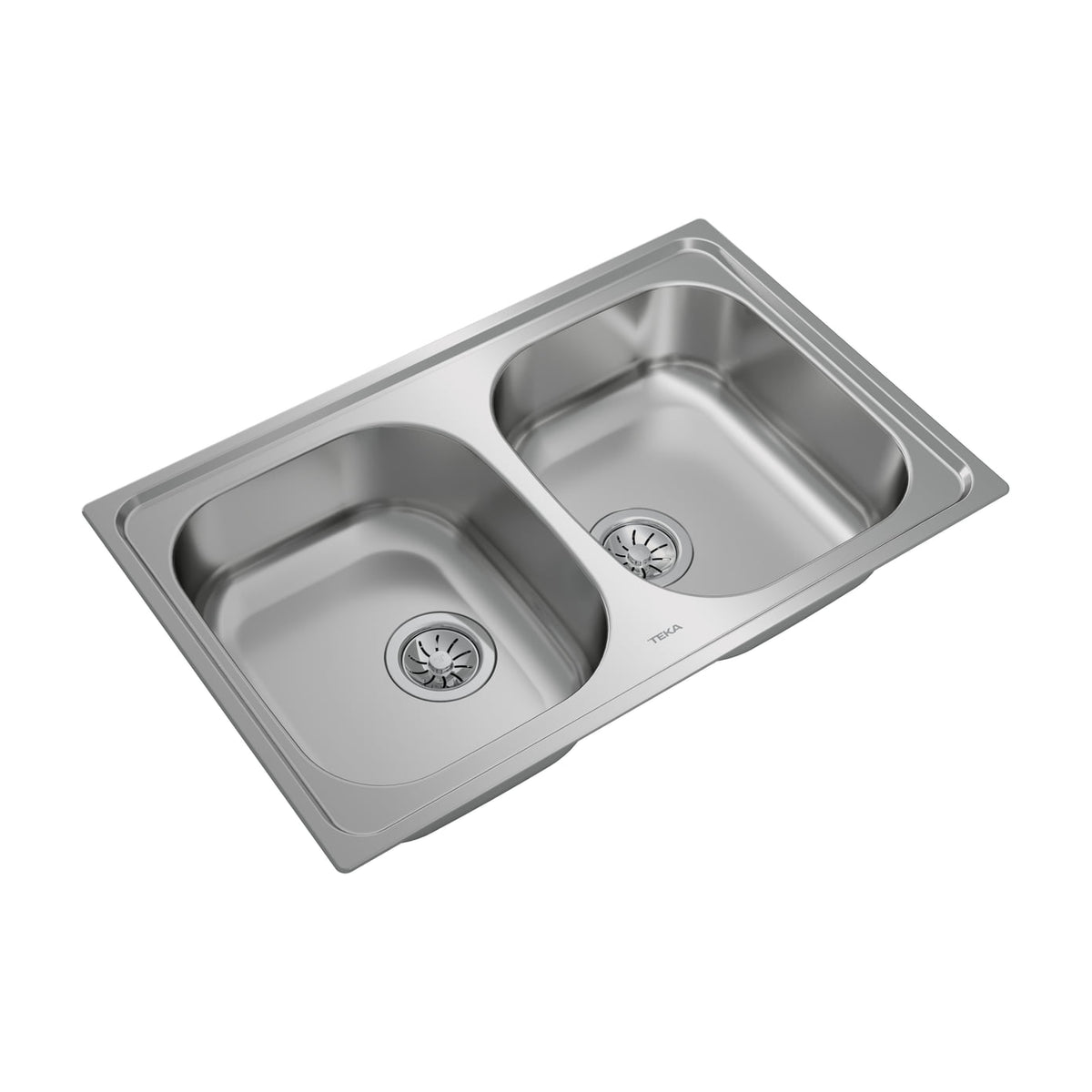 Fregadero Teka Universe 80 T-XP 2C, dos cubetas y orificio para grifo