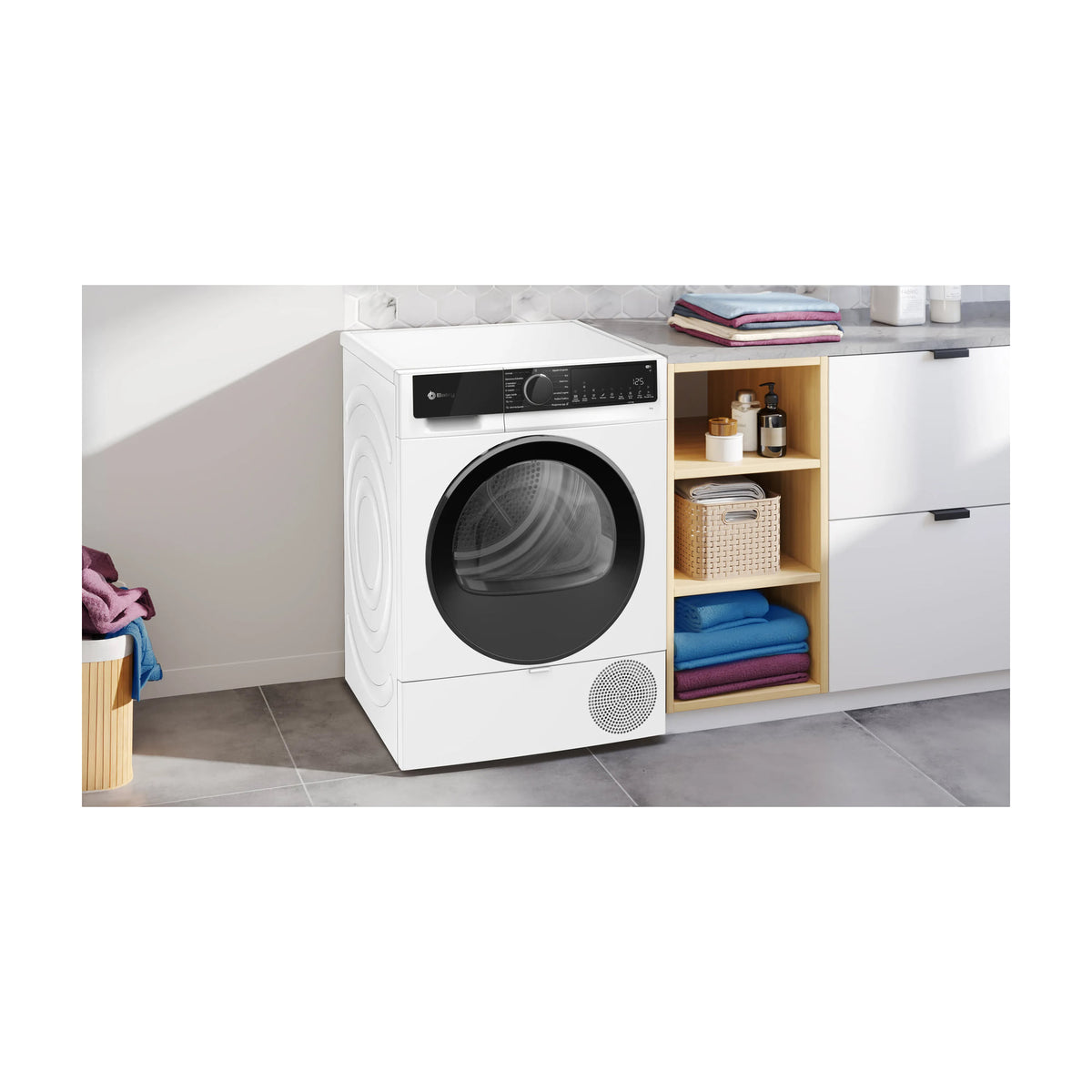 Secadora con bomba de calor Balay 3SB093BC, 9 kg y Home Connect