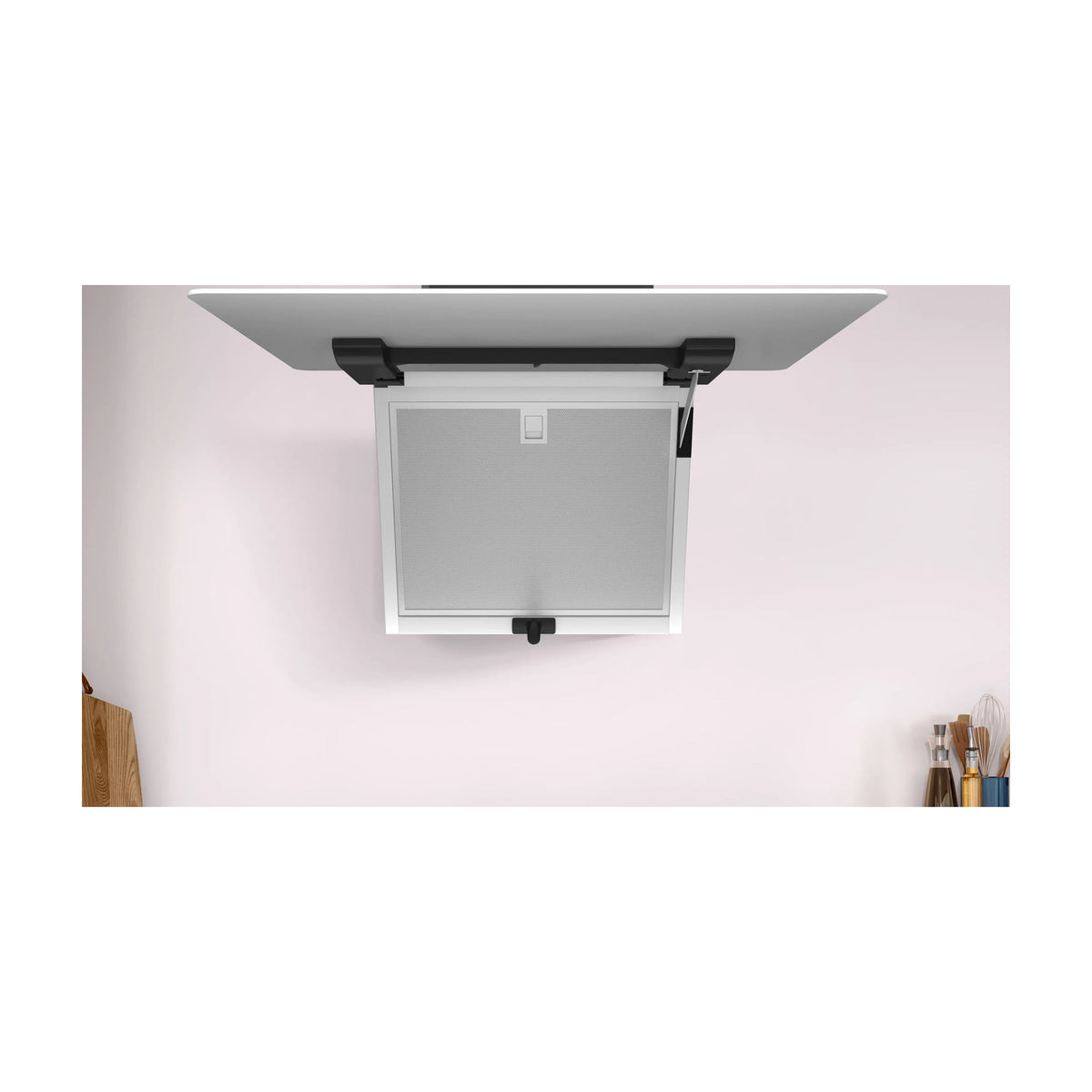 Campana inclinada Balay 3BC567GBH de 60 cm en cristal blanco con Home Connect