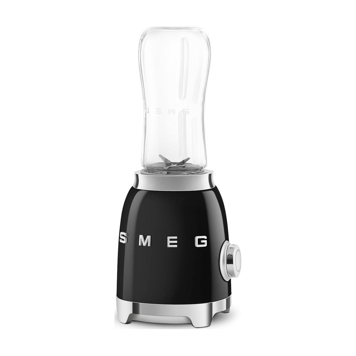 Batidora de vaso personal Smeg PBF01BLEU negra, 300 W y 2 velocidades