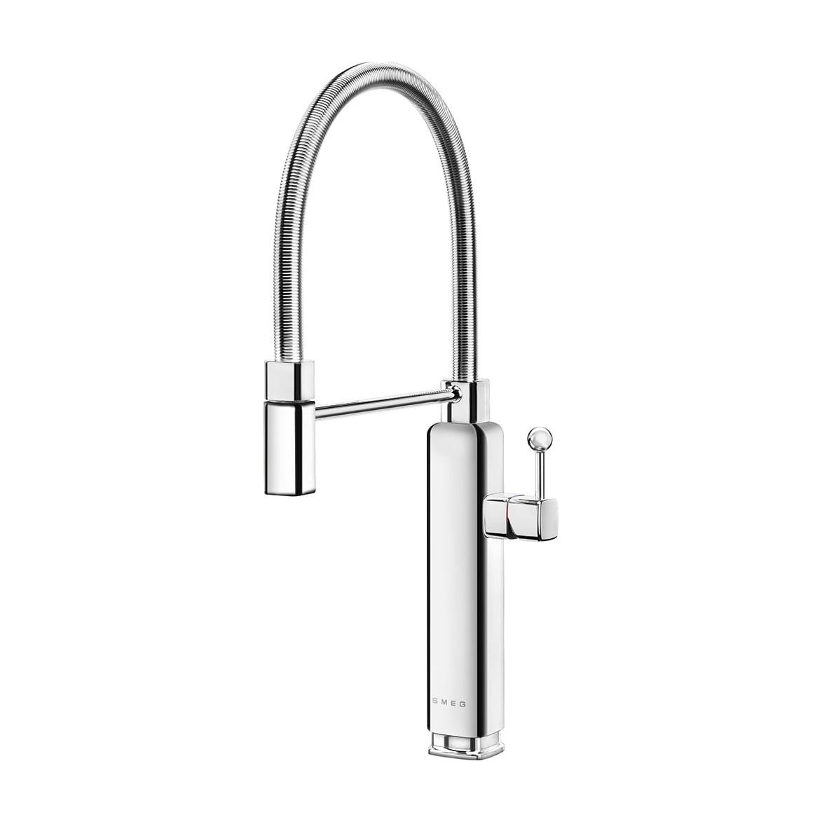 Grifo de cocina Smeg MDF50SS monomando cromado con caño giratorio de 360°