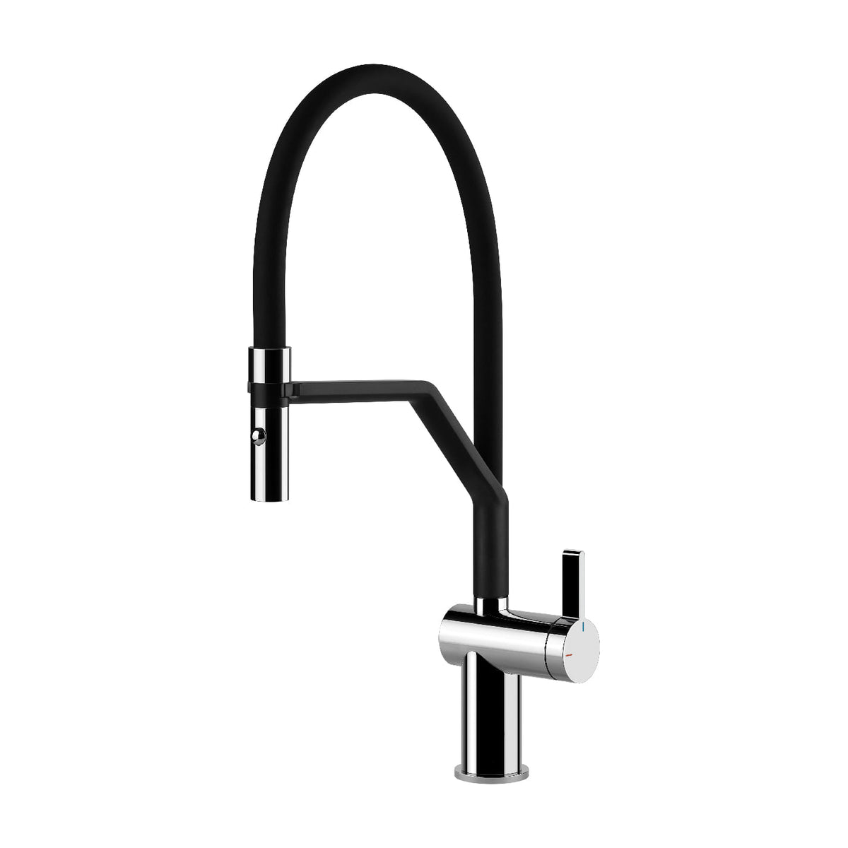 Grifo de cocina Smeg MID20CR monomando, cromo y negro mate
