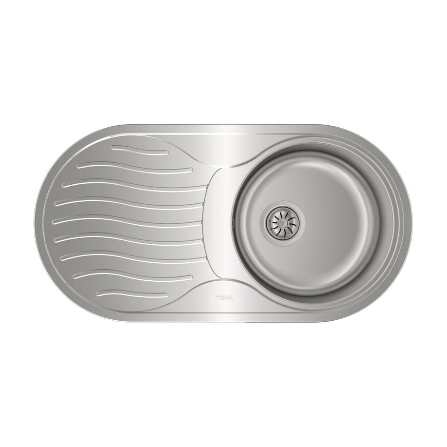Fregadero Teka DR-80 1C 1E I de acero inoxidable con escurridor izquierdo