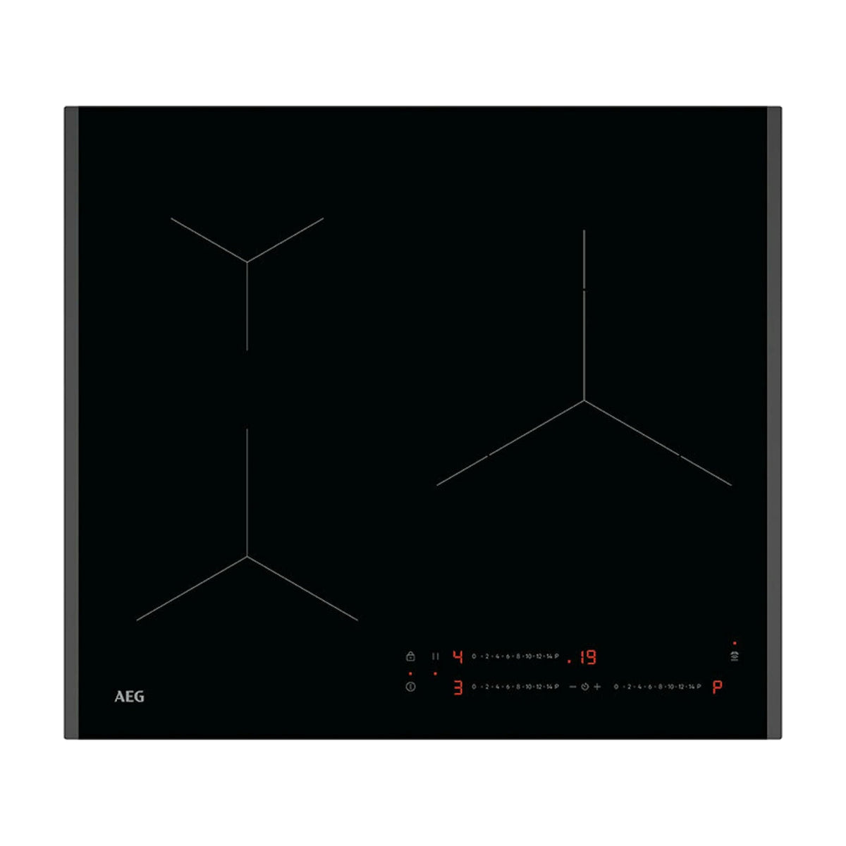 Placa de inducción AEG TO63IV00FB de 60 cm con 3 zonas y Hob2Hood