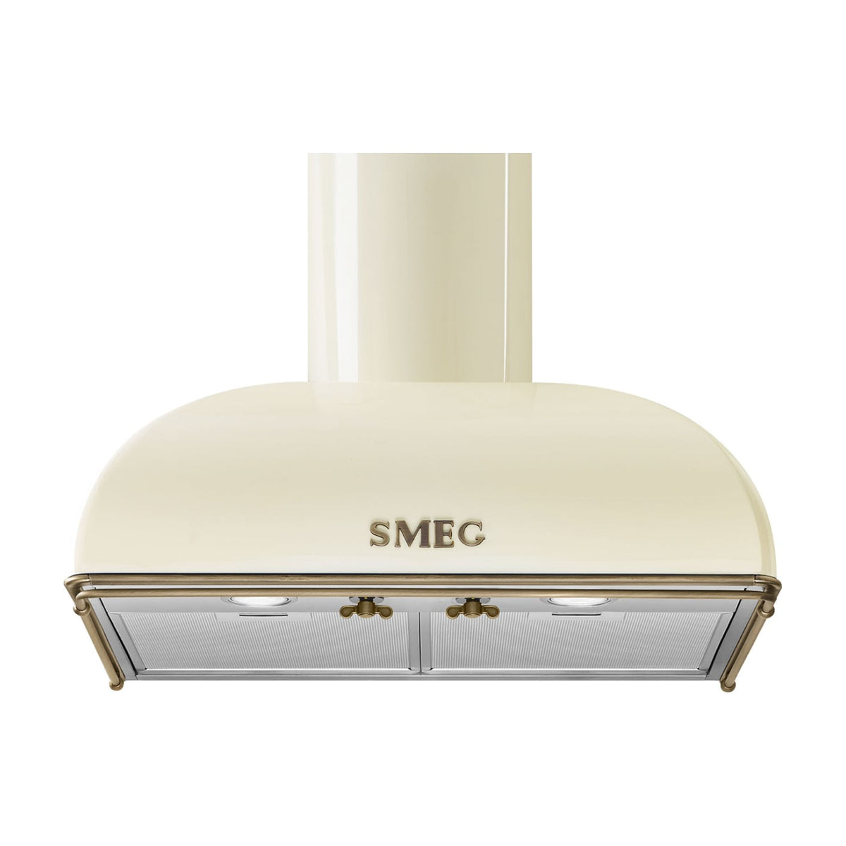 Campana decorativa Smeg KS59POE2 de 60 cm, color crema e iluminación LED