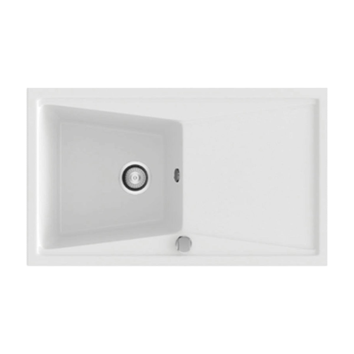 Fregadero Poalgi Kuma 303 Roc Stone, 86 x 51 cm, blanco brillo