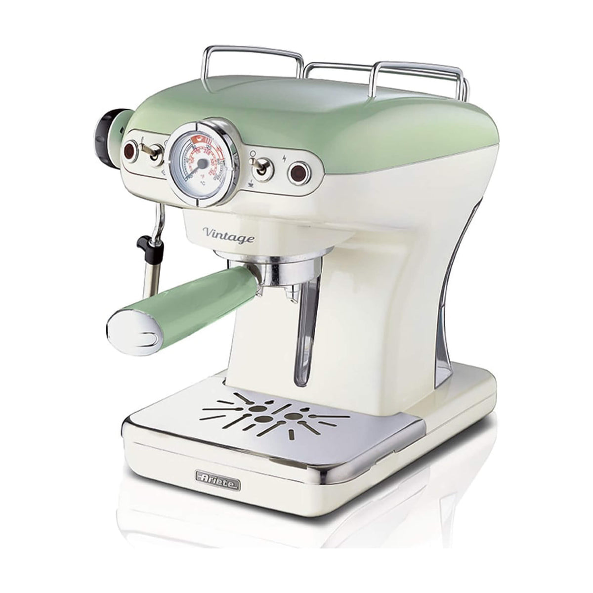 Cafetera espresso Ariete Vintage 1389/14 verde, 15 bar y 850 W