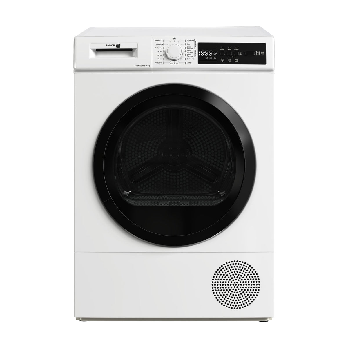 Secadora Fagor 3SFE-850BE con bomba de calor y capacidad de 8 kg