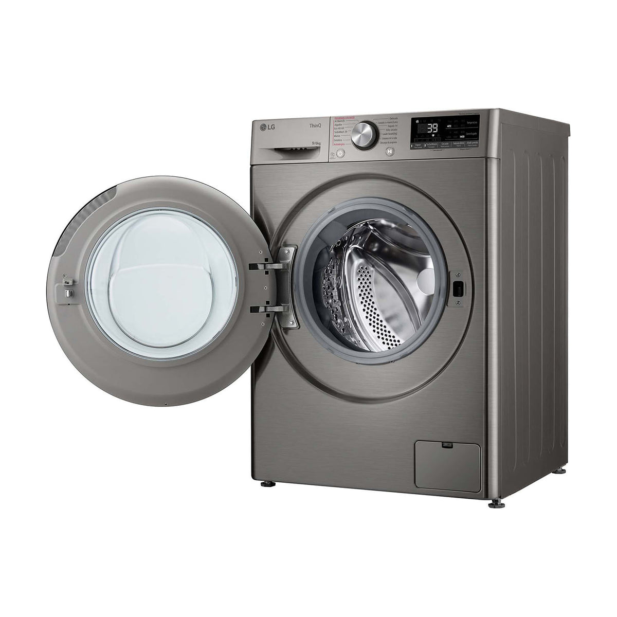 Lavasecadora LG F4DR7009AGS de 9/6 kg con TurboWash 360 e inox antihuellas