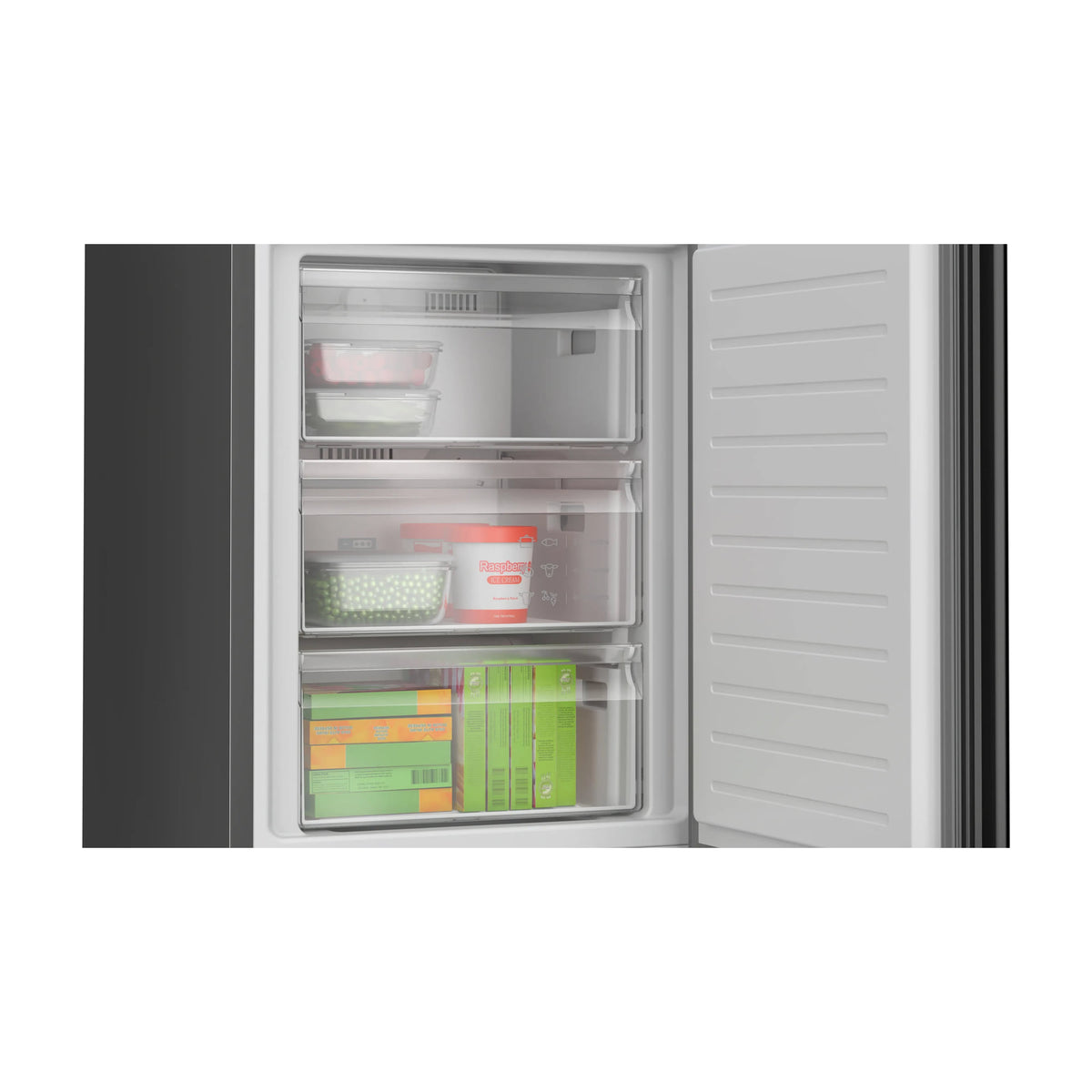 Frigorífico combi Bosch KGN39LBCF Total No Frost, cristal negro