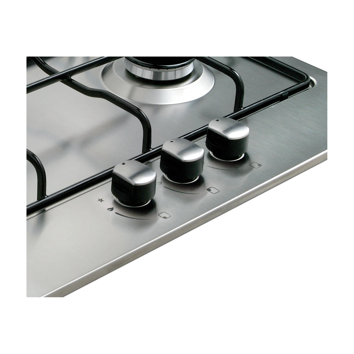 Placa de gas Cata GI 6021 X de 3 quemadores, inox de 58 cm