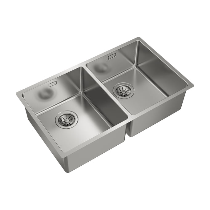 Fregadero Teka Be Linea RS15 2C 740, 2 cubetas, bajo encimera
