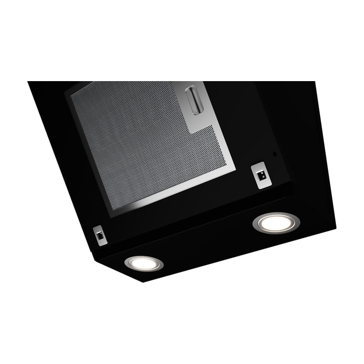 Campana decorativa vertical Teka DVB 94140 TOS BK de 90 cm, cristal negro y LED
