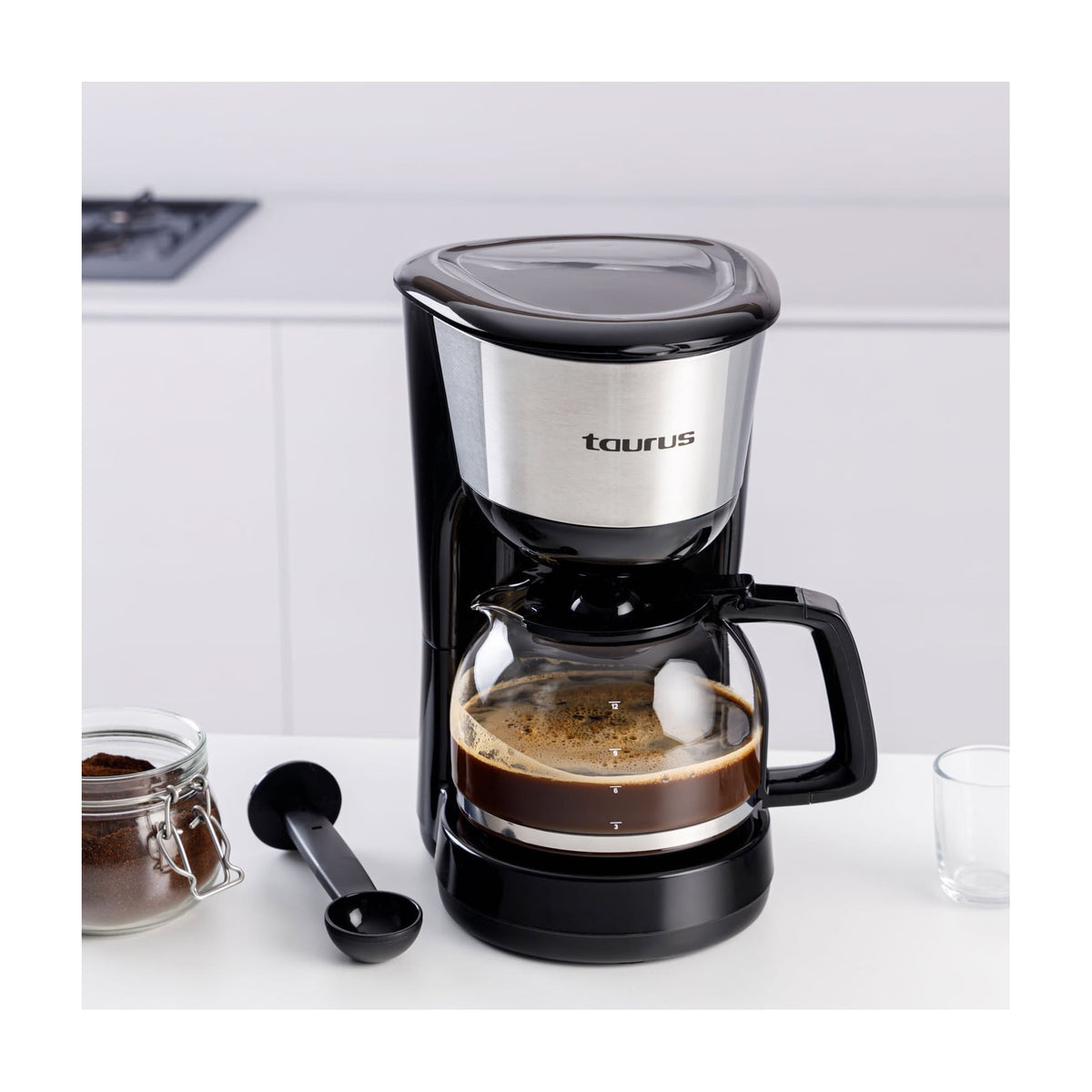 Cafetera de goteo Taurus Verona 12 Inox, 1000 W y 12 tazas
