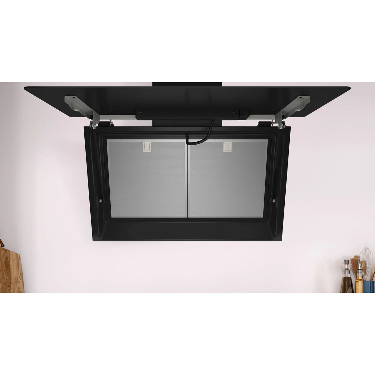 Campana decorativa inclinada Balay 3BC599AN de 90 cm en cristal negro