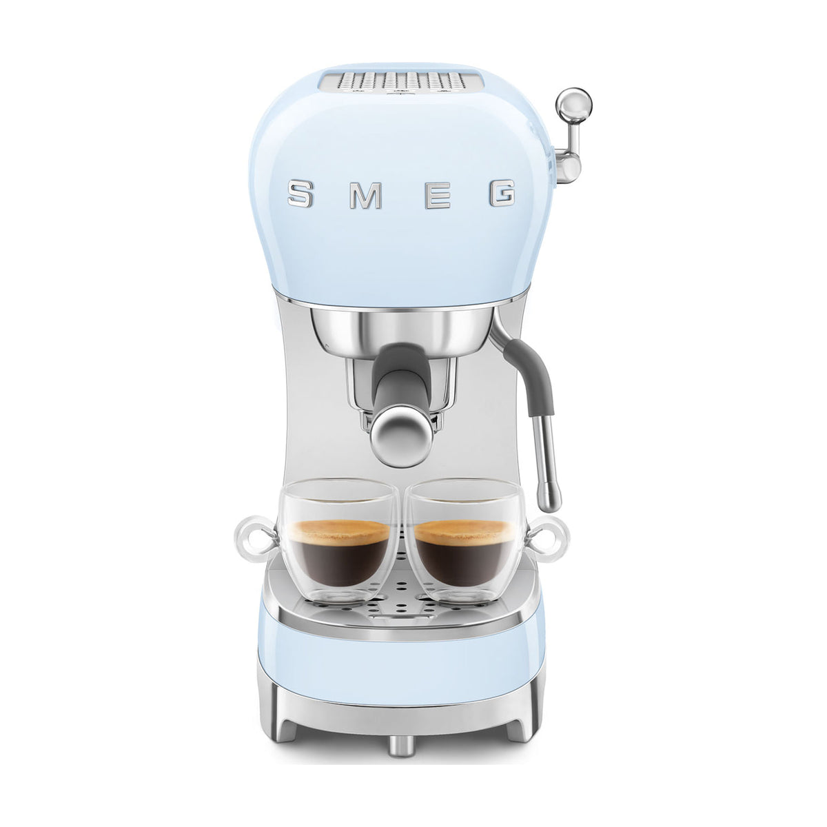 Cafetera espresso manual Smeg ECF02PBEU azul, 15 bar y Thermoblock