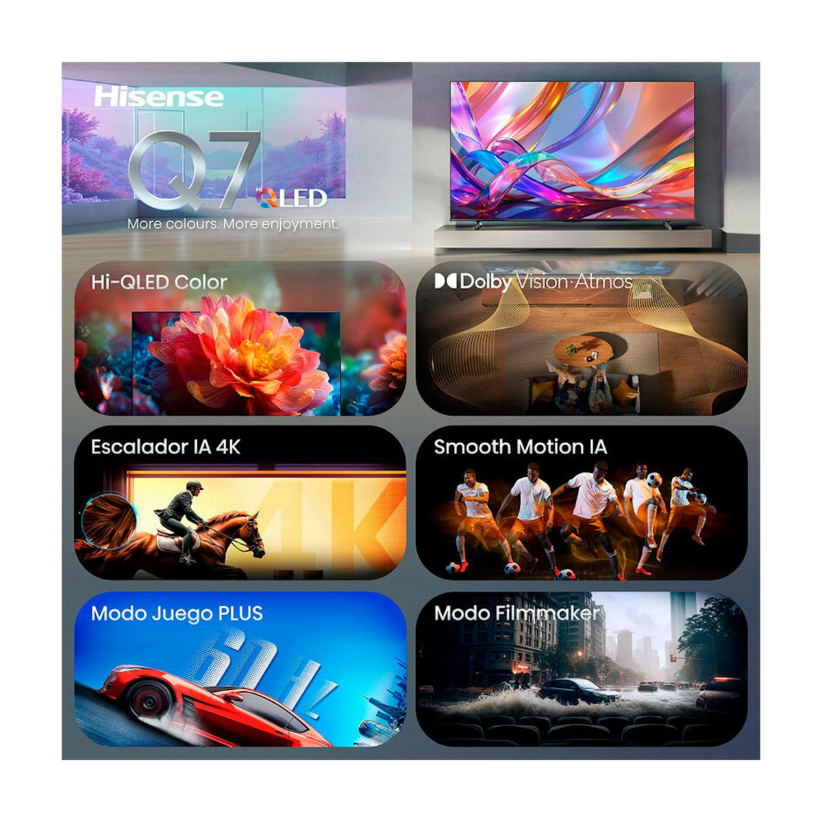 Televisor Hisense 43Q7S QLED 4K UHD de 43 pulgadas