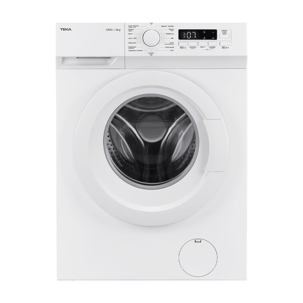 Lavadora Teka WMK 10620 WH de 6 kg y 1200 rpm