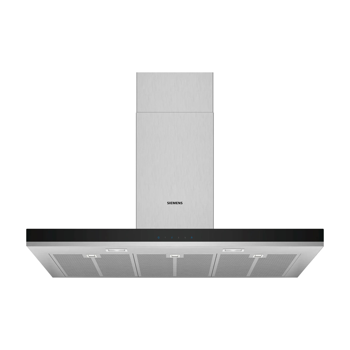 Campana decorativa Siemens LC97BHM50 iQ300 de 90 cm, inox y control táctil