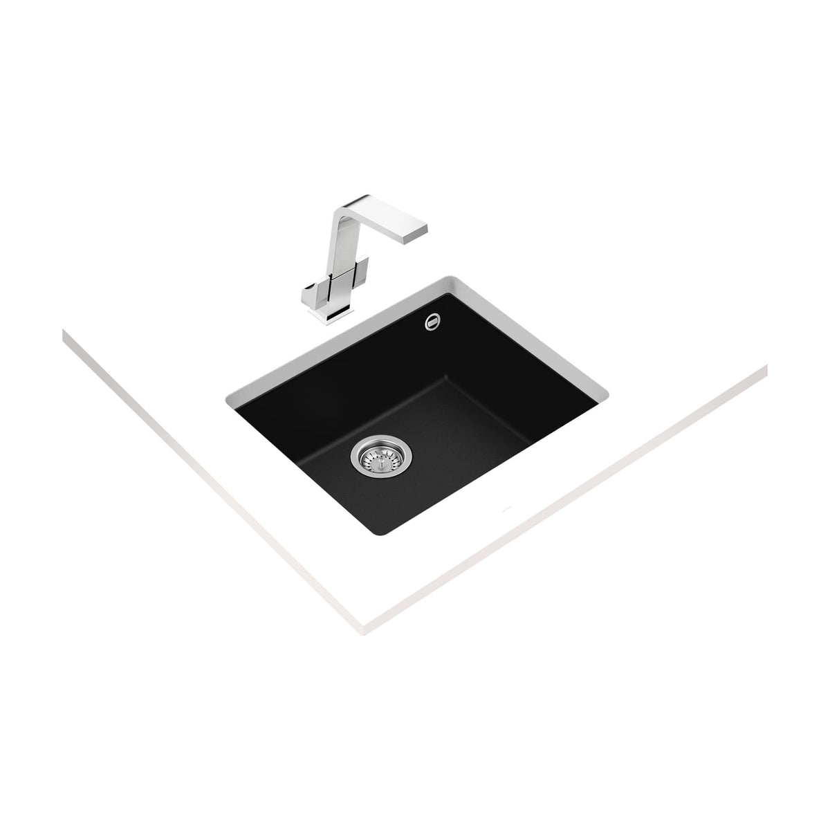 Fregadero Teka Square 50.40 TG negro, bajo encimera de 54 × 44 cm