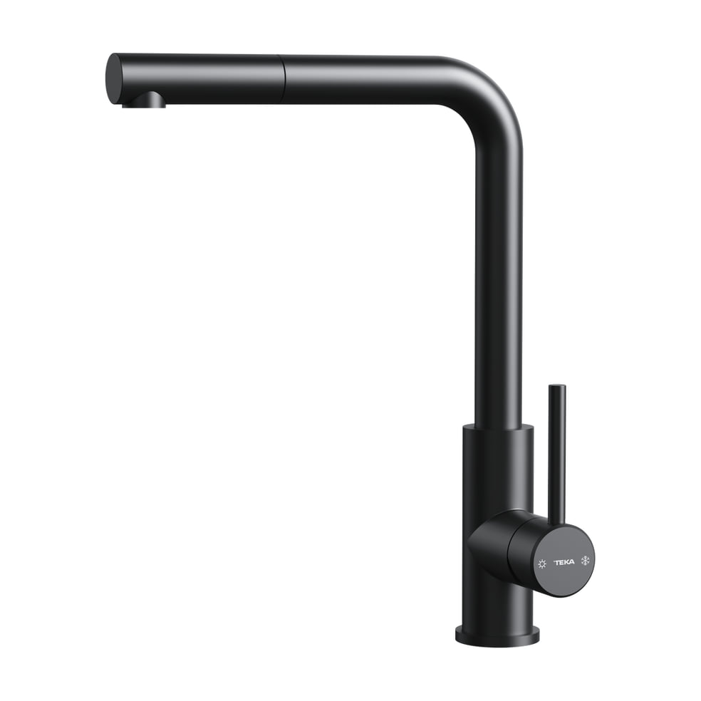 Grifo de cocina Teka UNI 9331 negro con caño alto extraíble