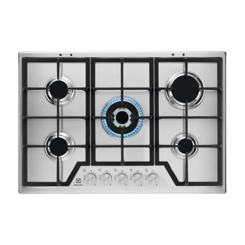 Placa de gas Electrolux KGS7536SX de 75 cm y 5 zonas