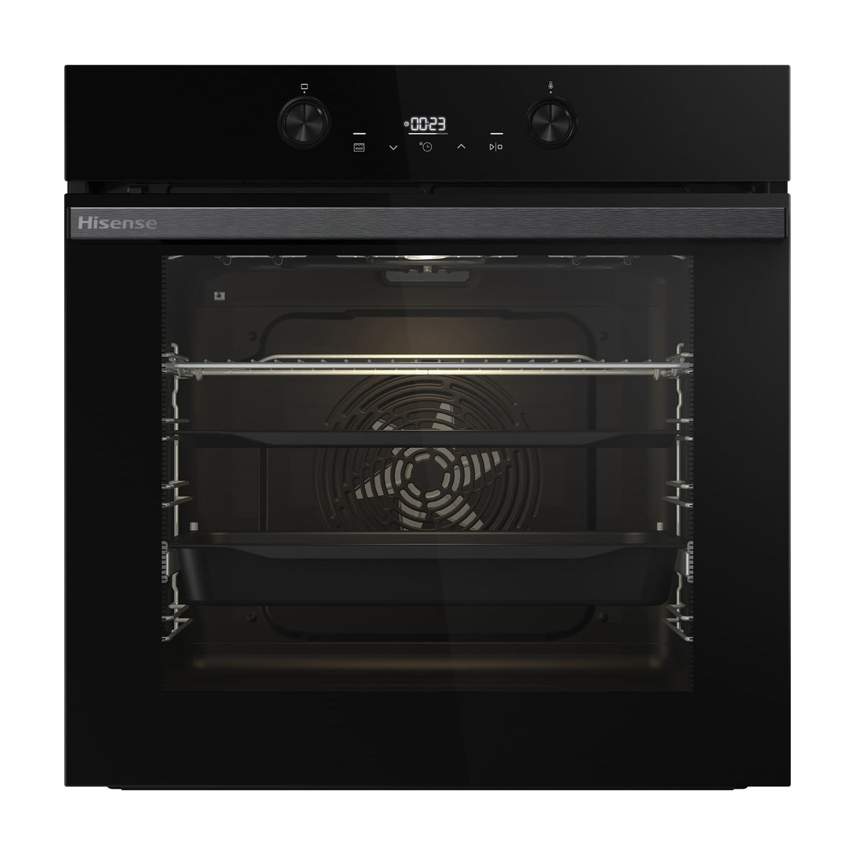 Horno Hisense BI64223EPBG pirolítico de 78 l, cristal negro