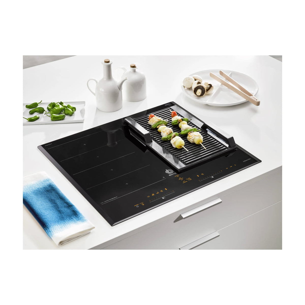 Plancha grill Balay 3AB39522 de aluminio fundido para Flex Inducción