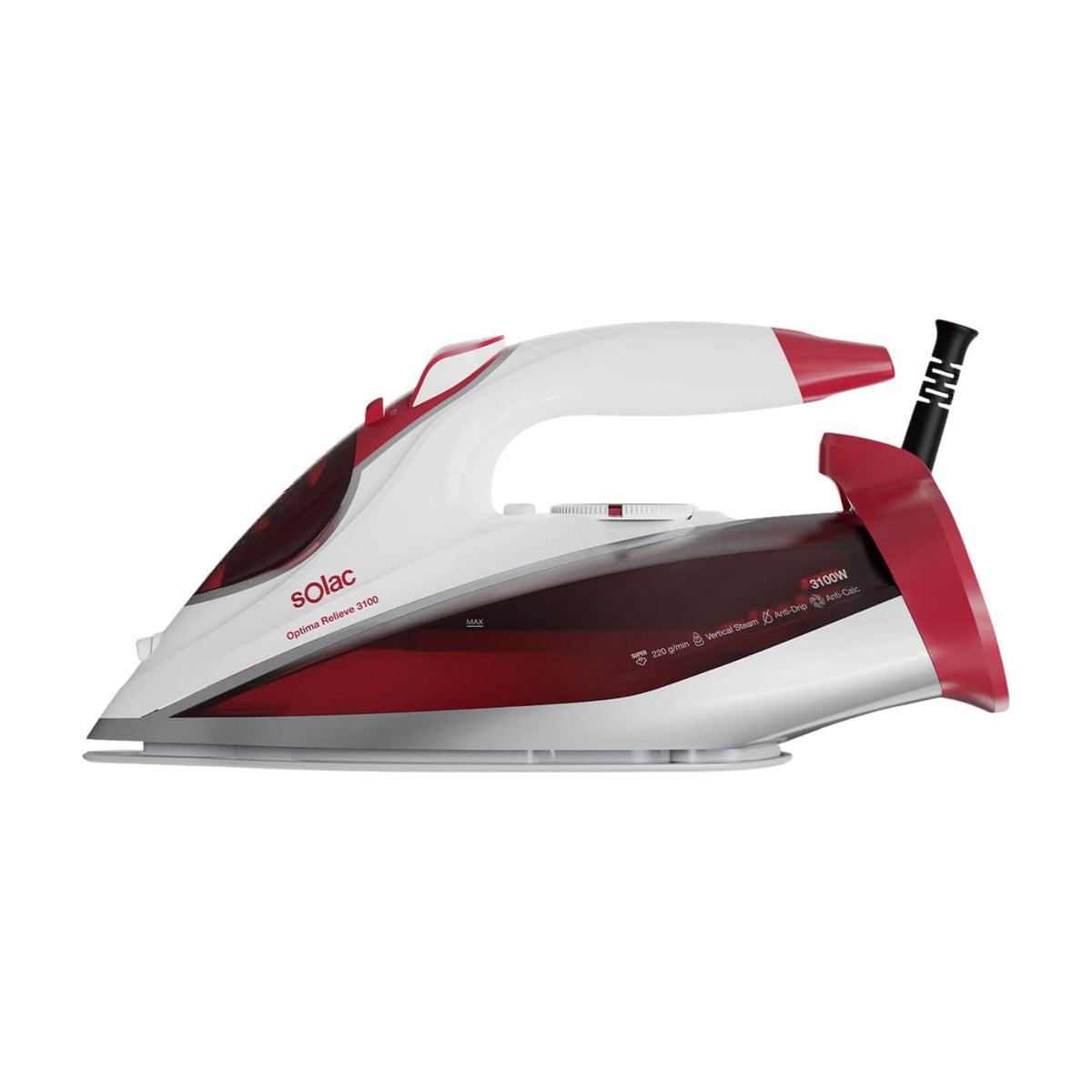 Plancha de vapor Solac Optima Relieve 3100 PV2040, 3100 W y suela cerámica