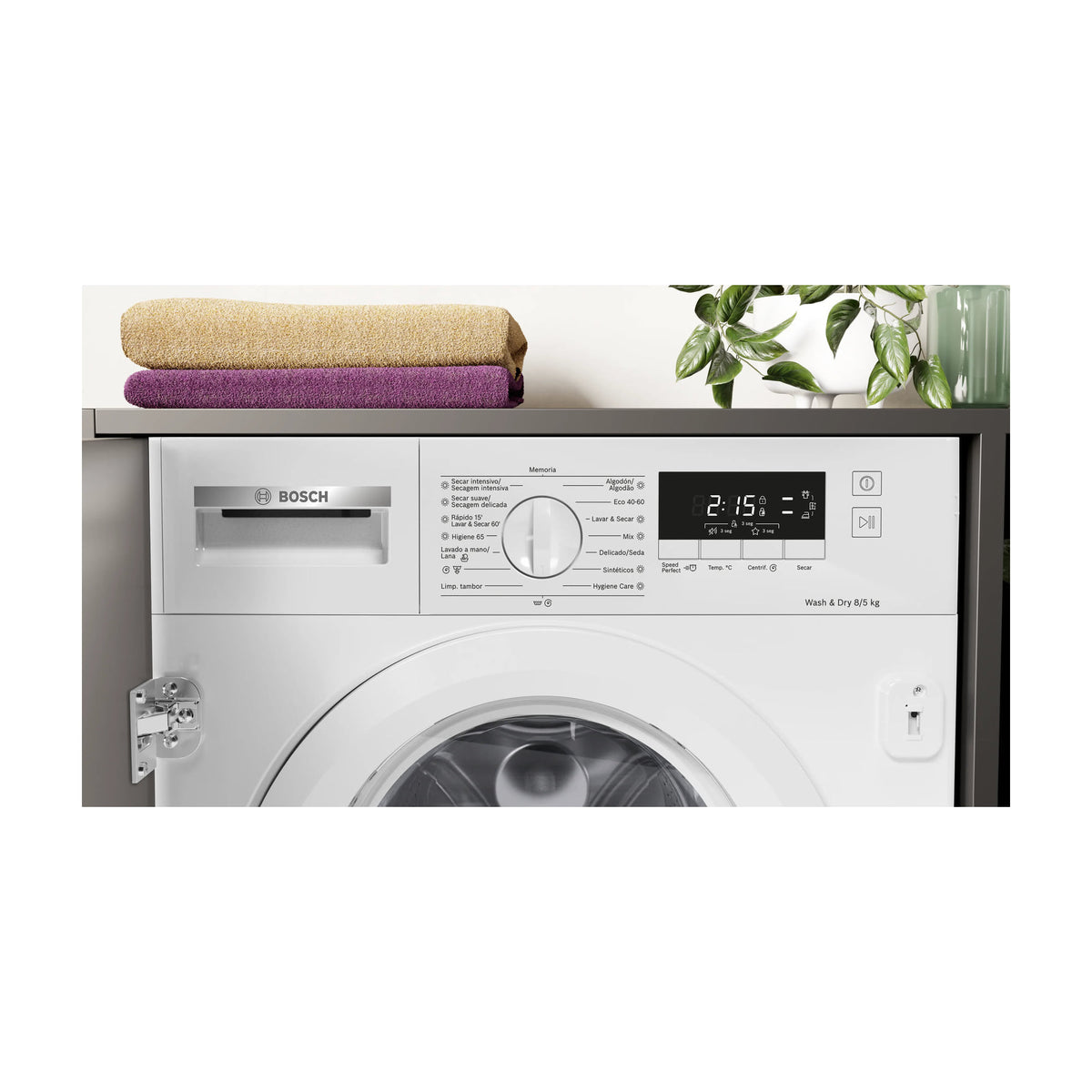 Lavasecadora integrable Bosch WKD28260ES, 8/5 kg y 1400 rpm