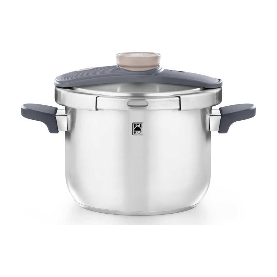 Set de ollas a presión BRA eMotion Duo 4+7 l, inducción y tapa de cristal